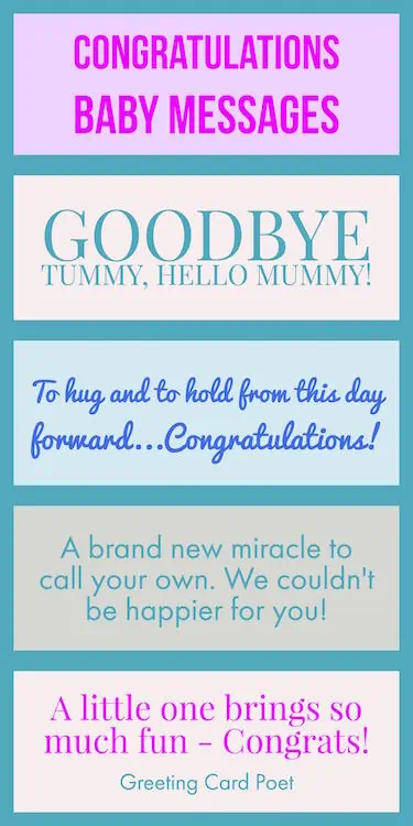 Congratulations Baby Messages and Sayings.