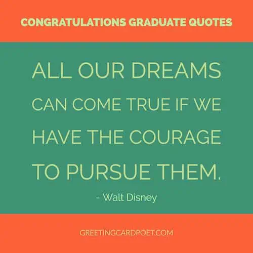 congratulations graduate quote - Walt Disney image