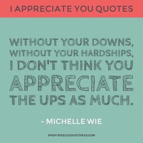 Michelle Wie Appreciation quote.