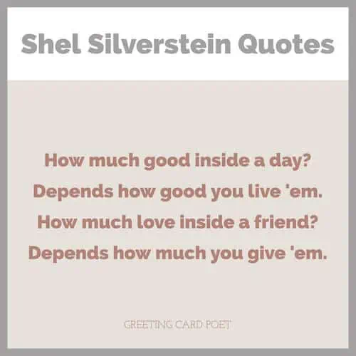 Quote from Shel Silverstein image