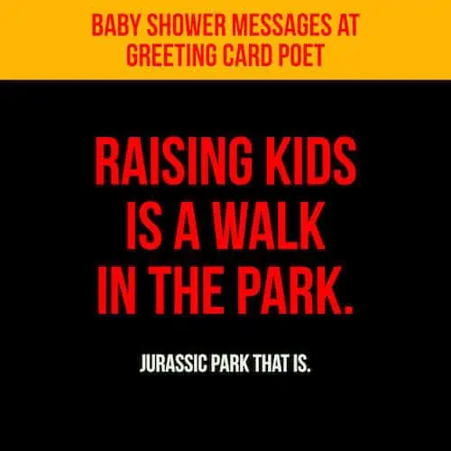 New baby greetings - walk in the park.