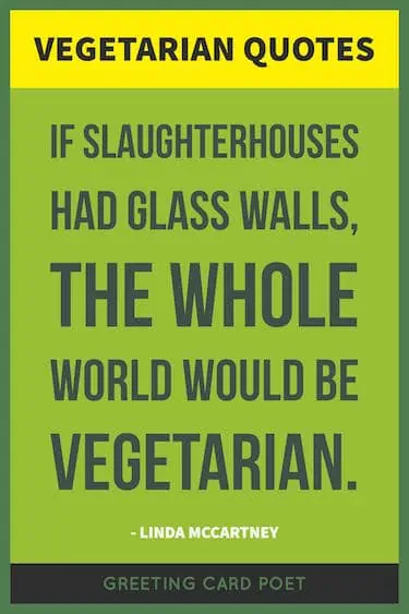 Lynda McCartney vegetarian quote.
