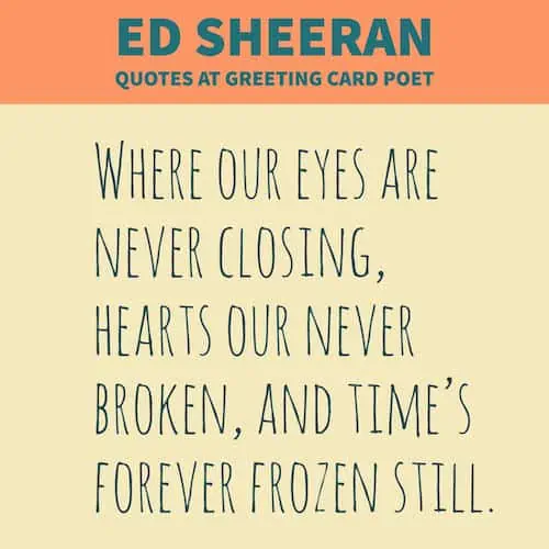 Sheeran quotation image