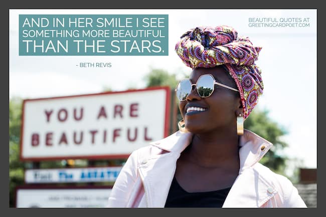 In her smile quote.