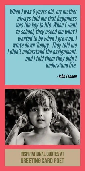 John Lennon on being happy image