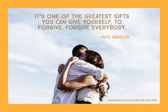 Maya Angelou quote on forgiving image