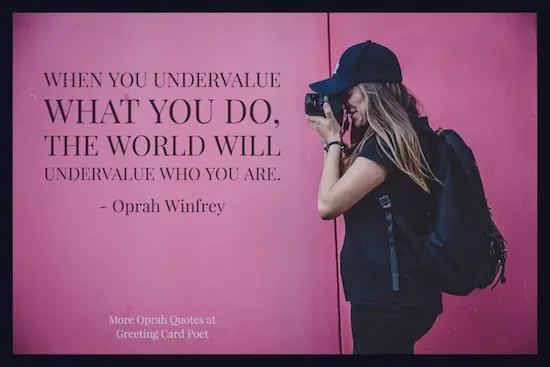 Oprah quote on value of yourself image