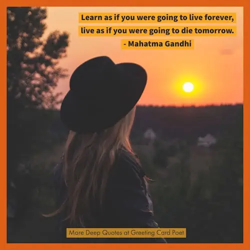 Gandhi quote on living.