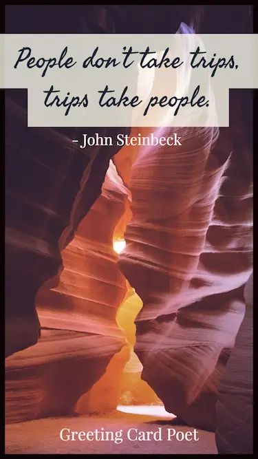John Steinbeck quote on travel image