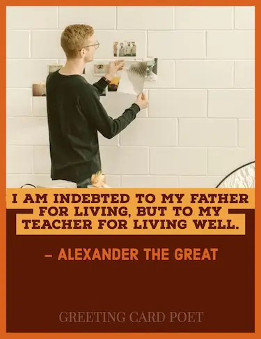 Alexander the Great quote on teaching image