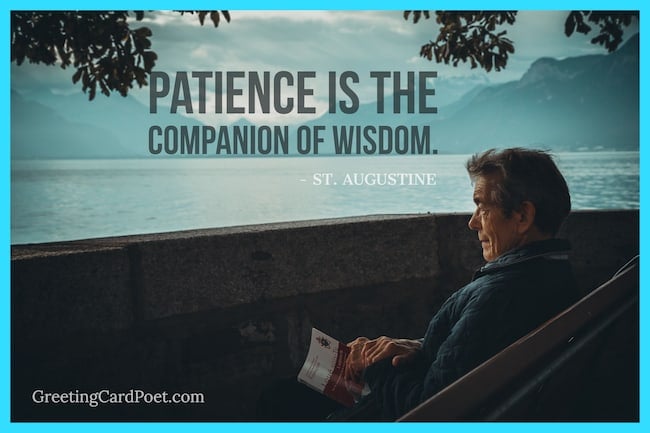 Patience is the companion of wisdom image