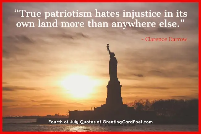 Patriotism saying.