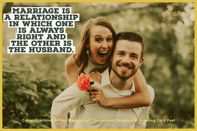 Funny engagement quote