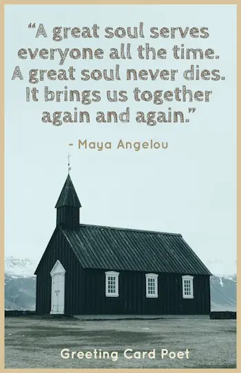 Maya Angelou sympathy quote.