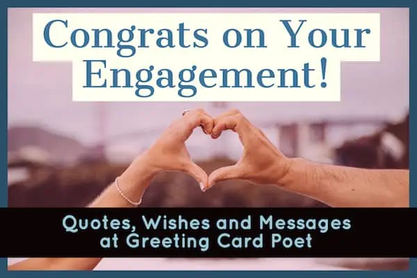 congratulations on your engagement.