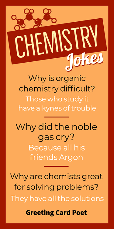 Chemistry Jokes That Are Sure To Get A Reaction Greeting Card Poet