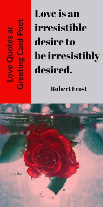 Robert Frost quote on love image