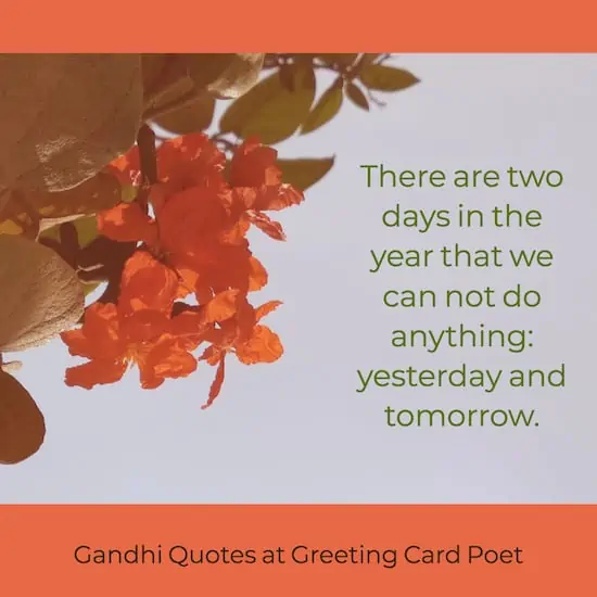 Gandhi quote on yesterday and today image