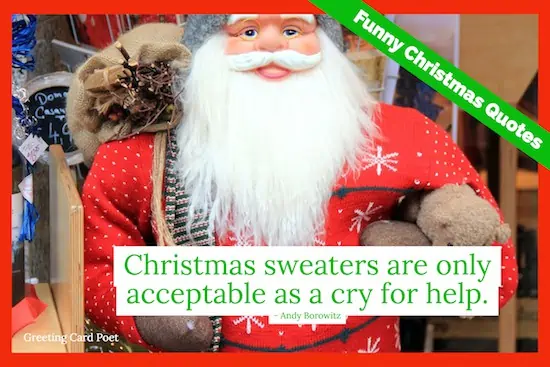 Christmas ugly sweater quotation image