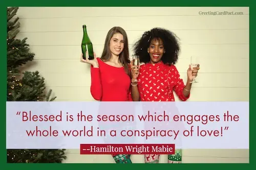 A conspiracy of love Christmas quotation.