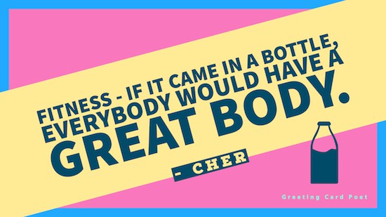 Cher quote on fitness image