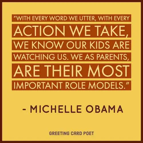 Michelle Obama on Parents' being role models.