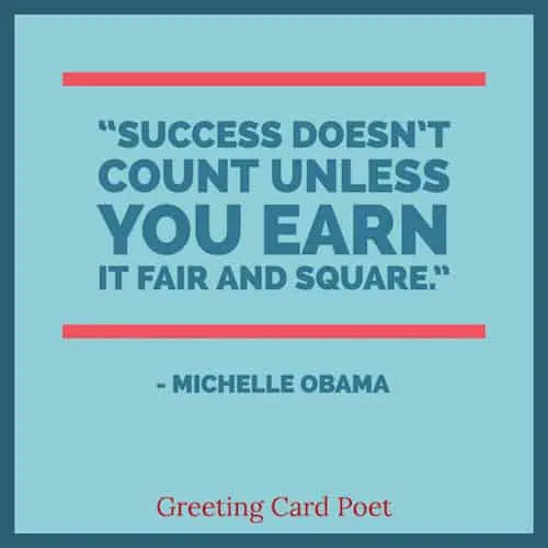 Michelle Obama on success quote image