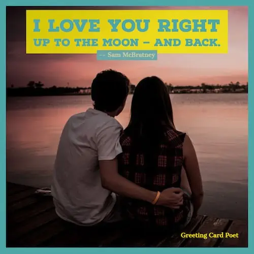 I love you right up to the moon - and back quote image