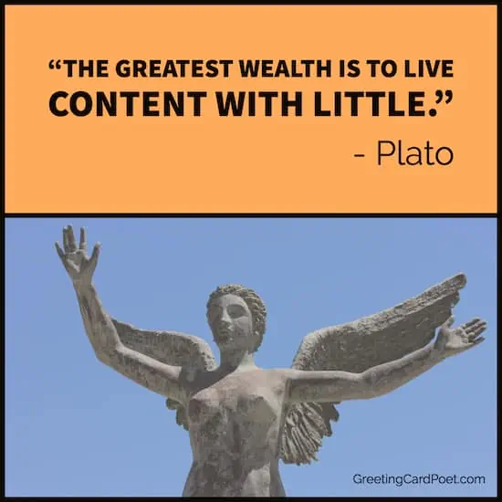Plato saying on wealth image