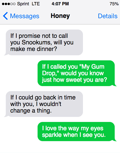 Romantic text messages image