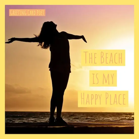 Beach is my happy place meme