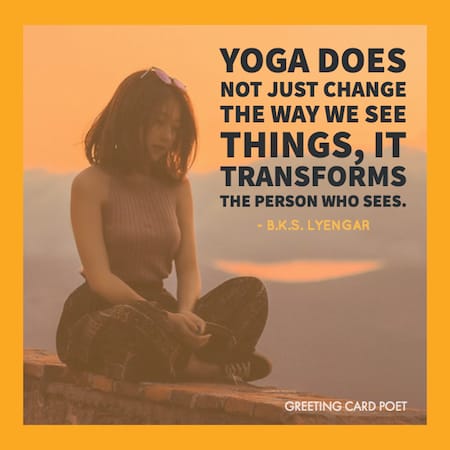 Best yoga quote on transformation.