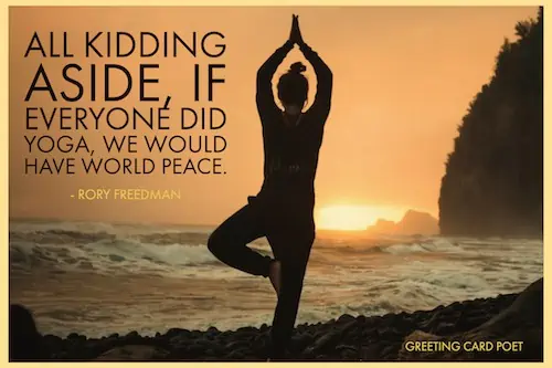 Yoga and world peace quotations.