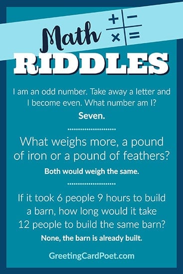 Hard riddles for math image