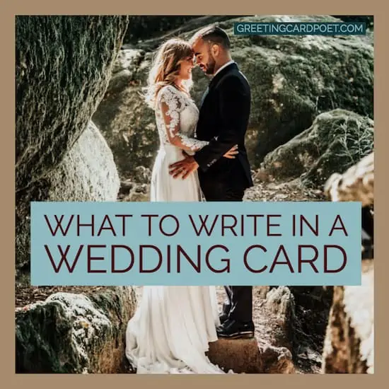 What to write in a wedding card.