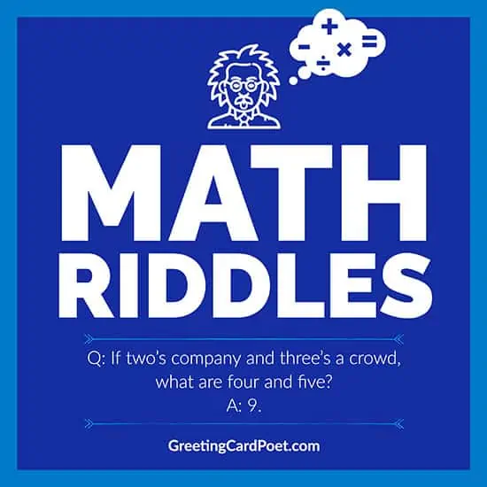 Two's company math riddle.