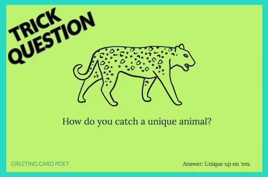 How do you catch a unique animal?