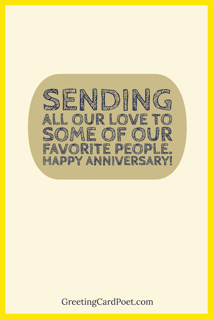 Sending All of Our Love anniversary message meme.