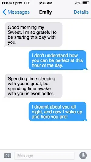 Text messages to start your day.