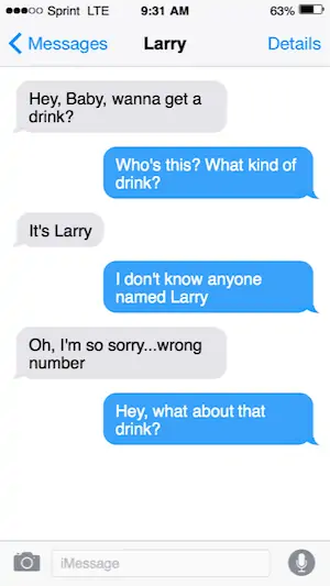 what about that drink text message image