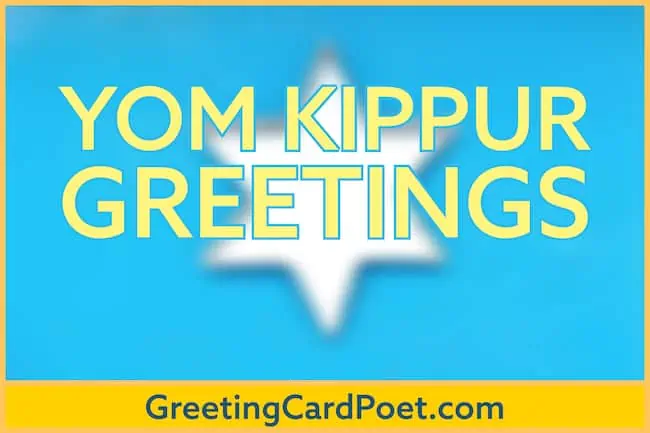 Yom Kippur Greetings.