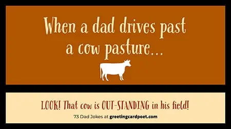 Dad cow wisecrack.