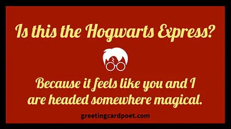 best pick up lines Harry Potter theme image