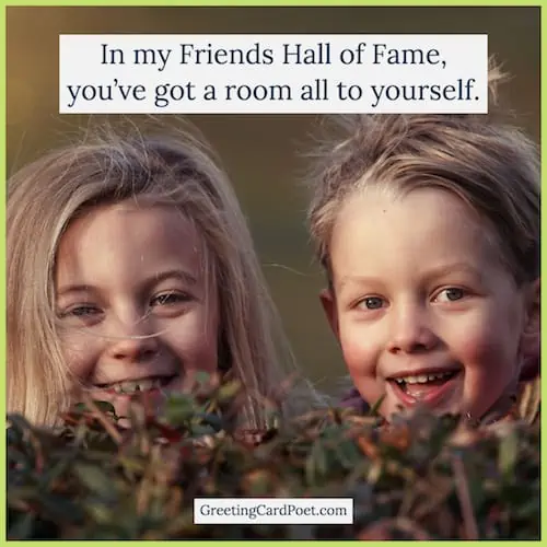 Friends hall of fame.