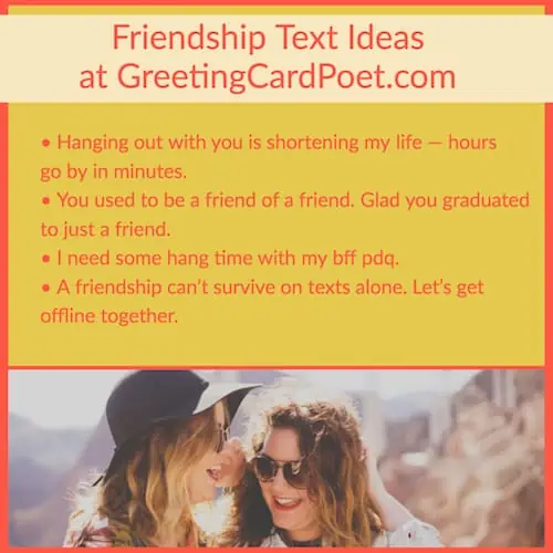 friendship text ideas.