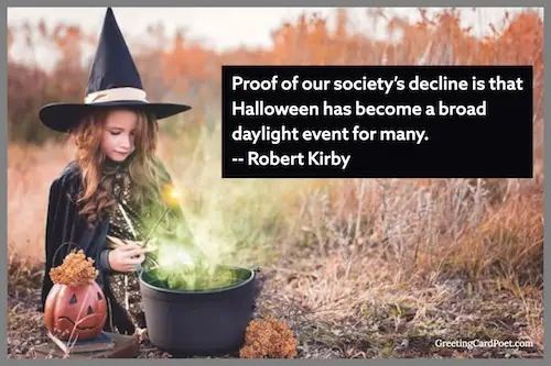 Daylight celebration of Halloween quote image