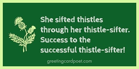 She sifted thistles image