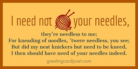 I need not your needles image