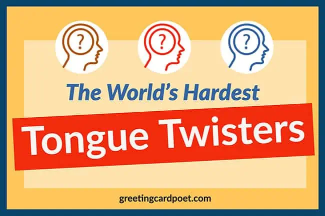 the hardest tongue twister.