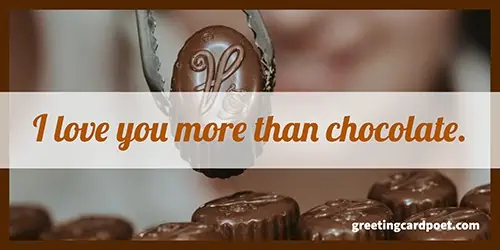 love you more than chocolate meme.